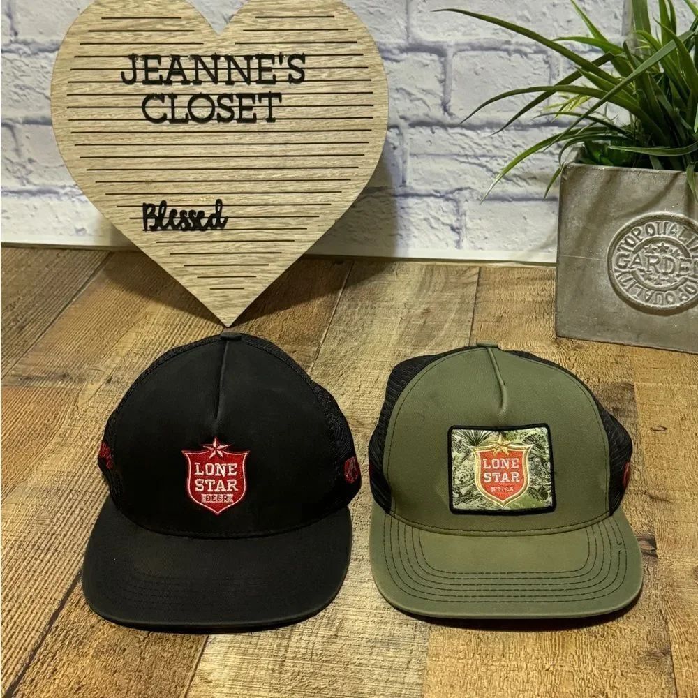 Hooey Lone Star Beer Trucker SnapBack Mesh Mens Hat Bundle